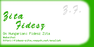 zita fidesz business card